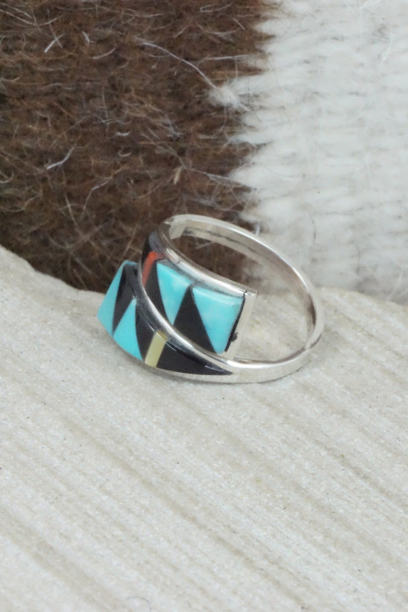 Multi Stone & Sterling Silver Ring - Cena Zuni - Size 6