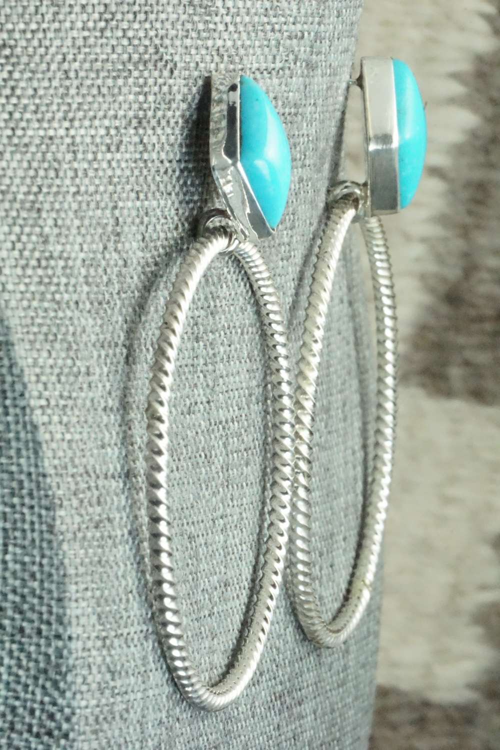 Turquoise & Sterling Silver Earrings - Verley Betone