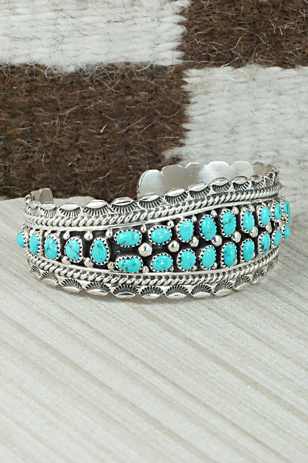Turquoise & Sterling Silver Bracelet - Tina Jones