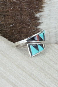 Multi Stone & Sterling Silver Ring - Cena Zuni - Size 6