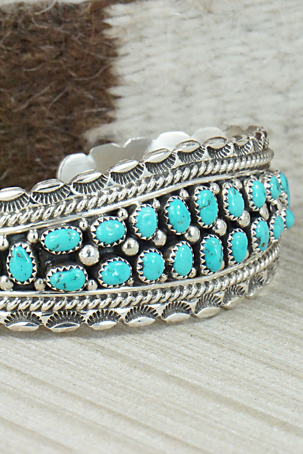 Turquoise & Sterling Silver Bracelet - Tina Jones