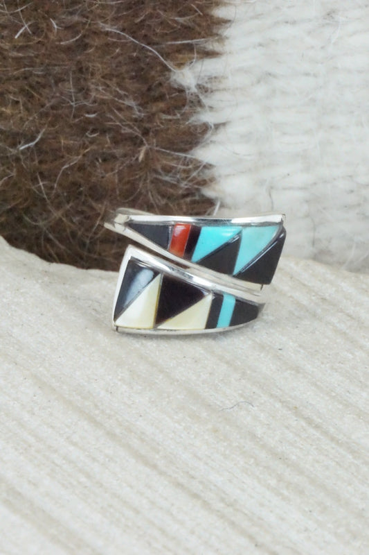 Multi Stone & Sterling Silver Ring - Cena Zuni - Size 6