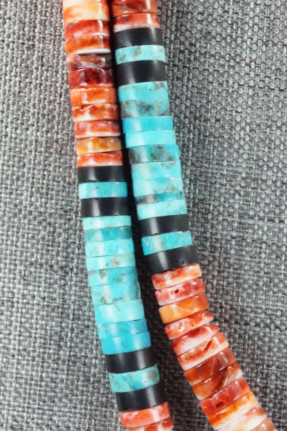 Turquoise & Spiny Oyster Necklace - Lupe Lovato