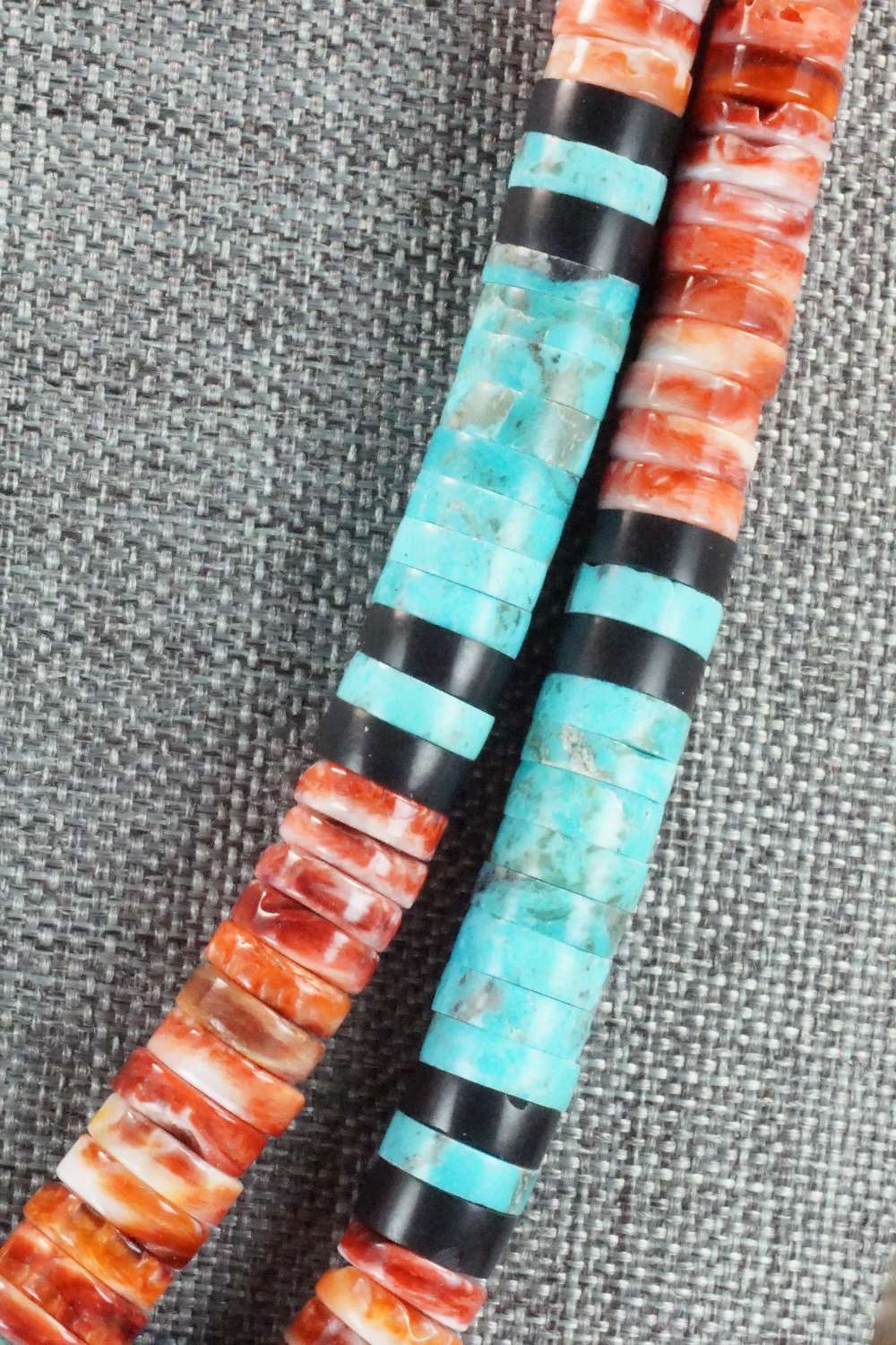Turquoise & Spiny Oyster Necklace - Lupe Lovato