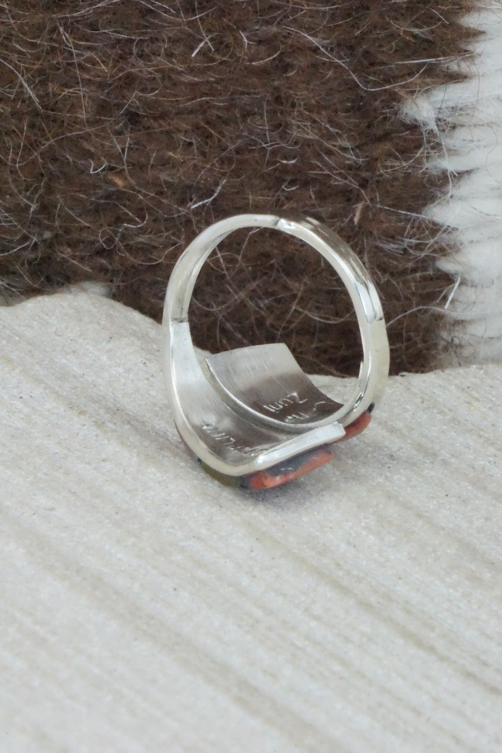Multi Stone & Sterling Silver Ring - Cena Zuni - Size 4.75