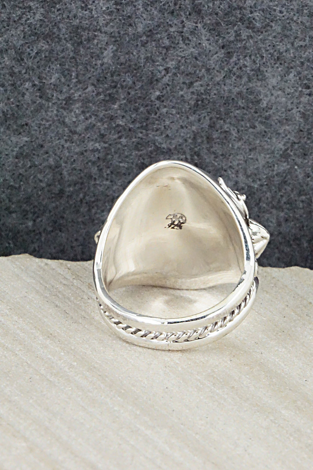 Turquoise & Sterling Silver Ring - Bobby Platero - Size 11