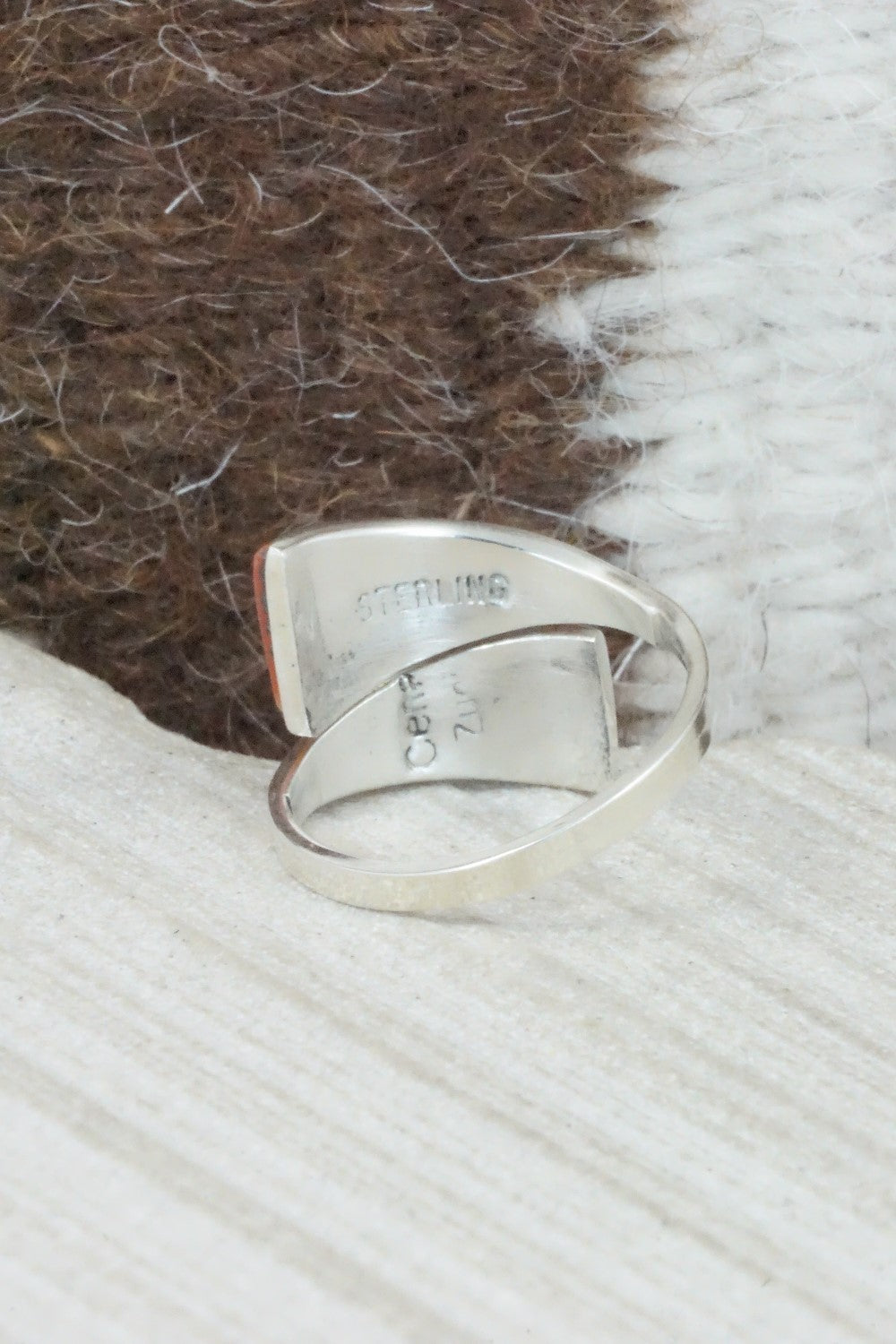 Multi Stone & Sterling Silver Ring - Cena Zuni - Size 7