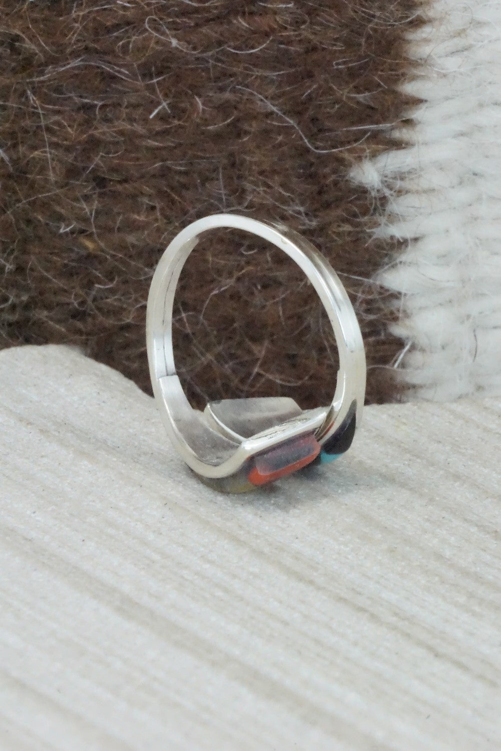 Multi Stone & Sterling Silver Ring - Cena Zuni - Size 7