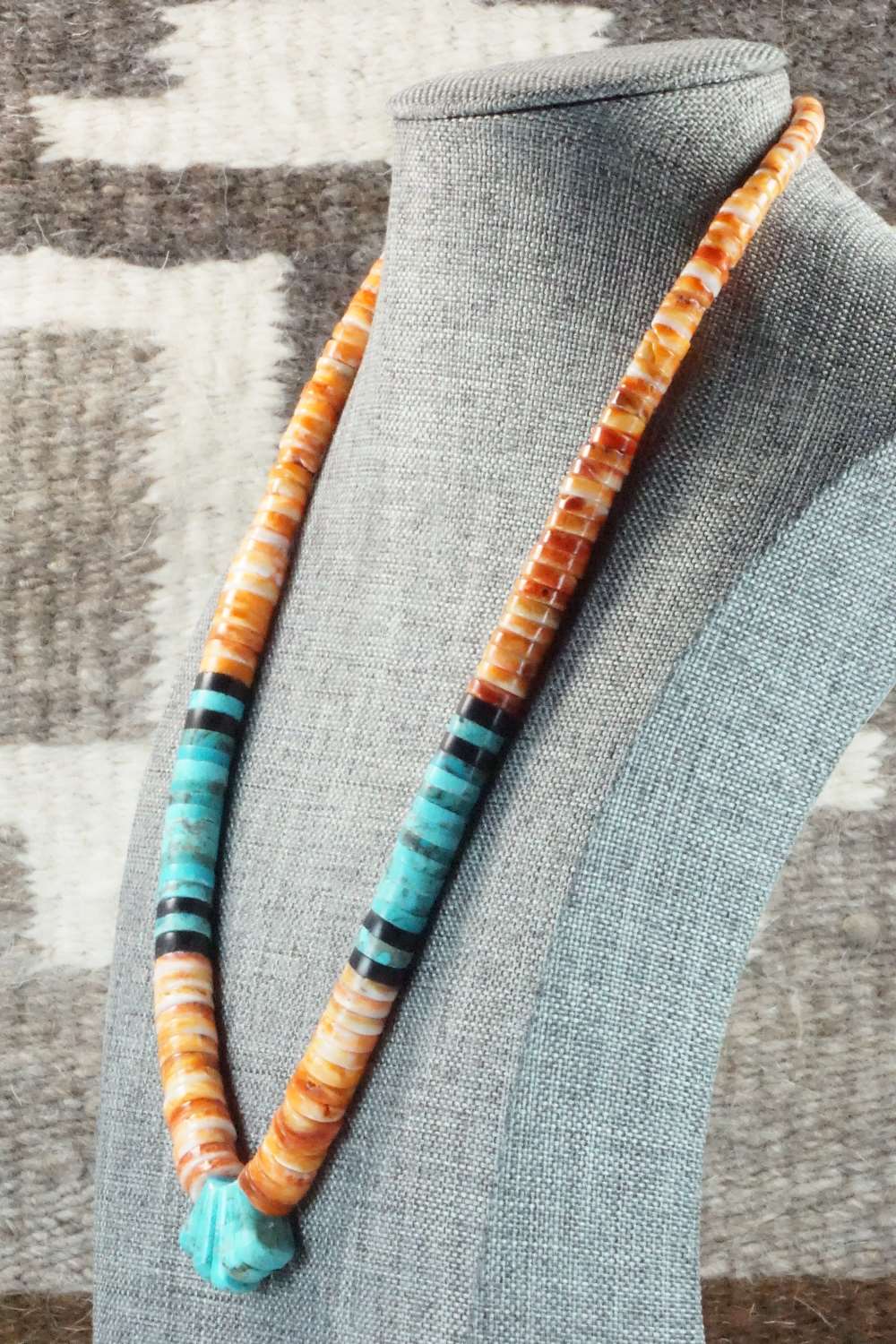 Spiny Oyster & Turquoise Necklace - Lupe Lovato