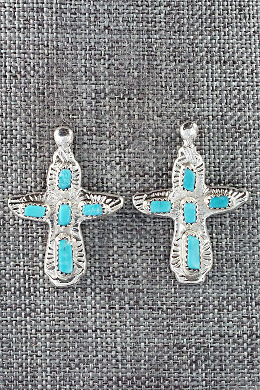 Turquoise & Sterling Silver Earrings - Verona Quam