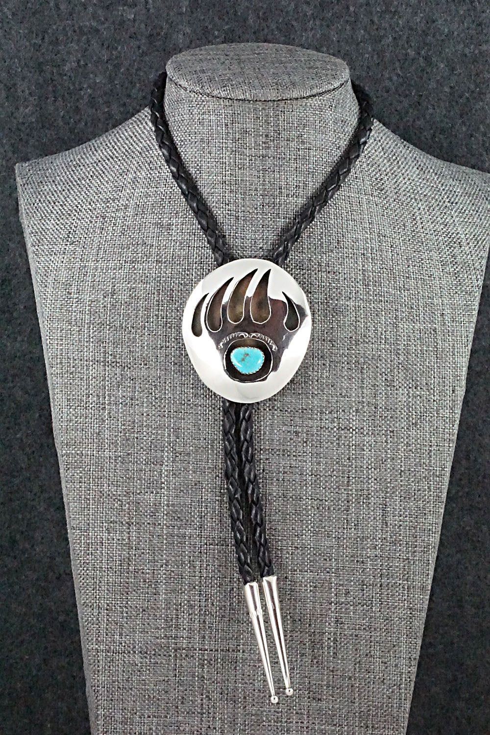 Turquoise & Sterling Silver Bolo Tie - Pearlene Spencer