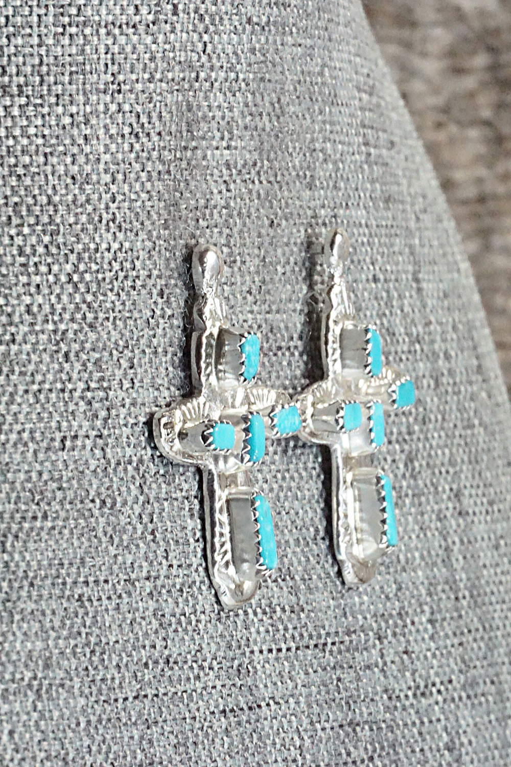 Turquoise & Sterling Silver Earrings - Verona Quam
