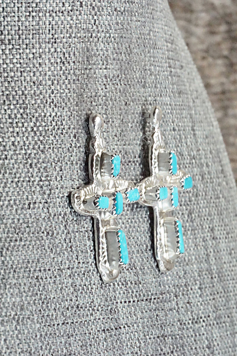 Turquoise & Sterling Silver Earrings - Verona Quam