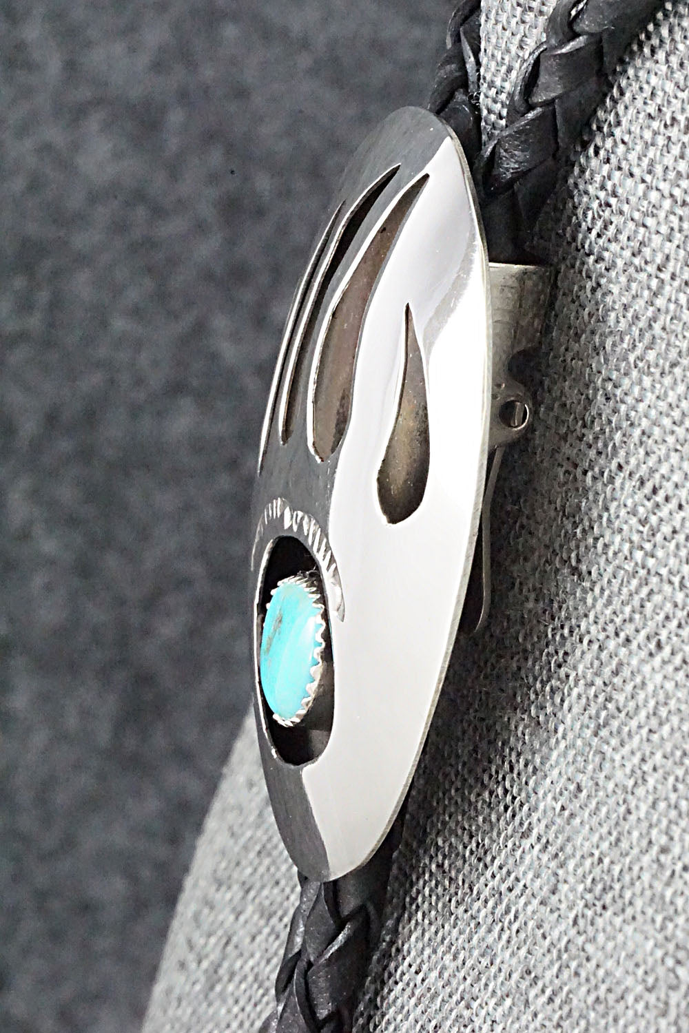 Turquoise & Sterling Silver Bolo Tie - Pearlene Spencer