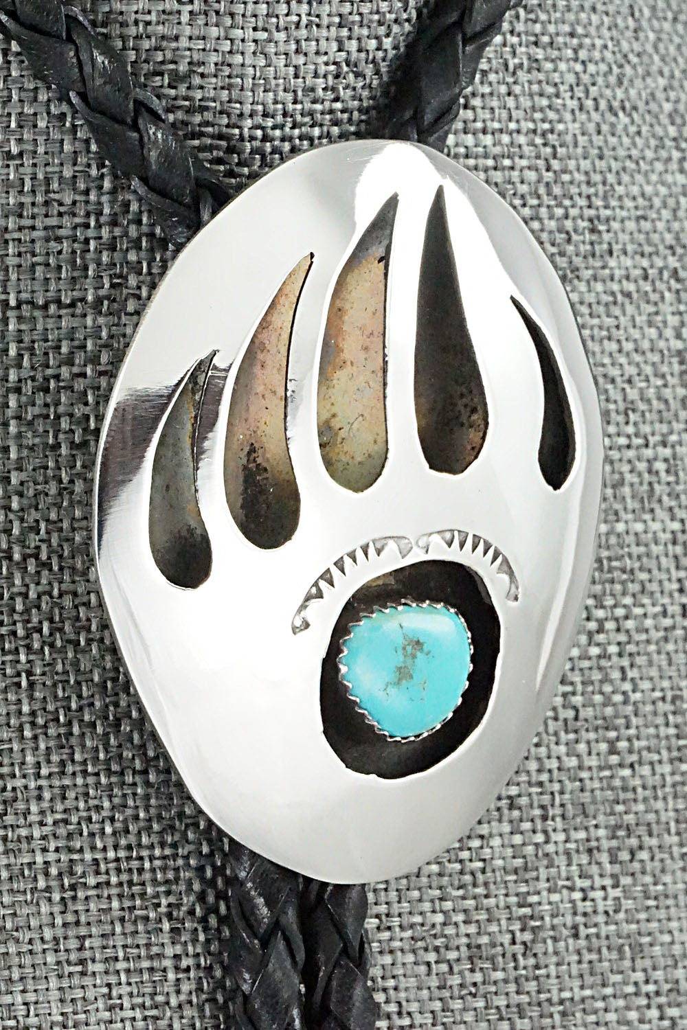 Turquoise & Sterling Silver Bolo Tie - Pearlene Spencer