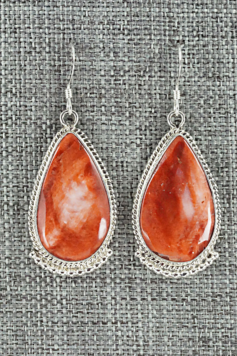 Spiny Oyster & Sterling Silver Earrings - Sharon McCarthy