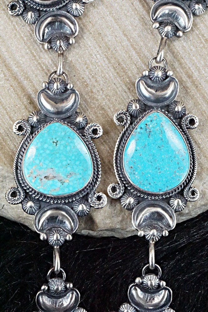 Turquoise, Spiny Oyster & Sterling Silver Necklace - Derrick Gordon