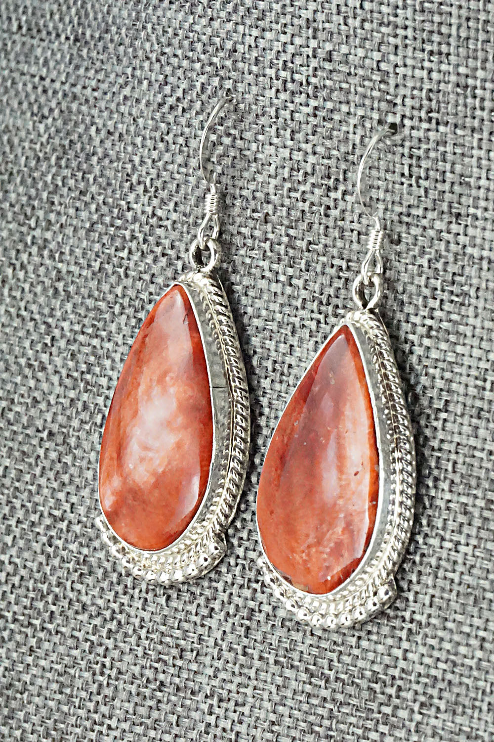Spiny Oyster & Sterling Silver Earrings - Sharon McCarthy