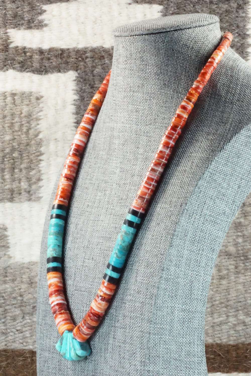 Spiny Oyster & Turquoise Necklace - Lupe Lovato