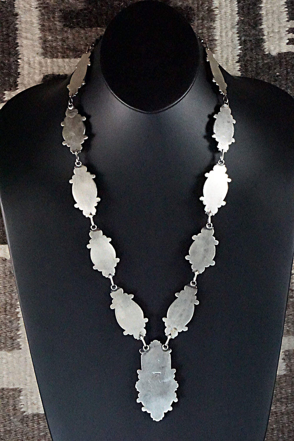 Turquoise, Spiny Oyster & Sterling Silver Necklace - Derrick Gordon