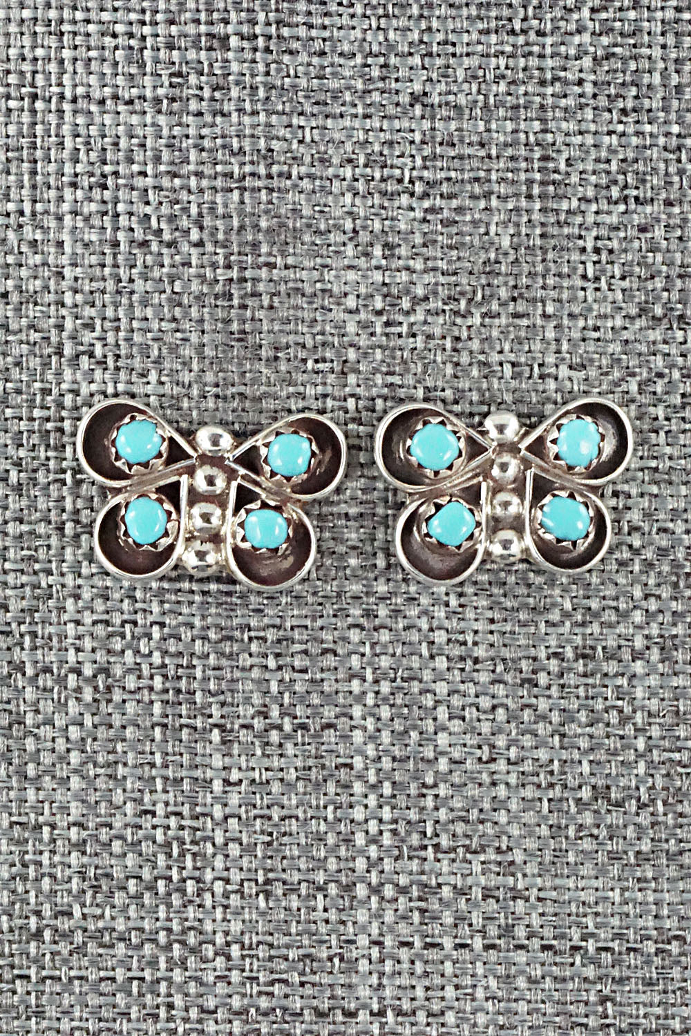 Turquoise & Sterling Silver Earrings - Gloria Lonasee