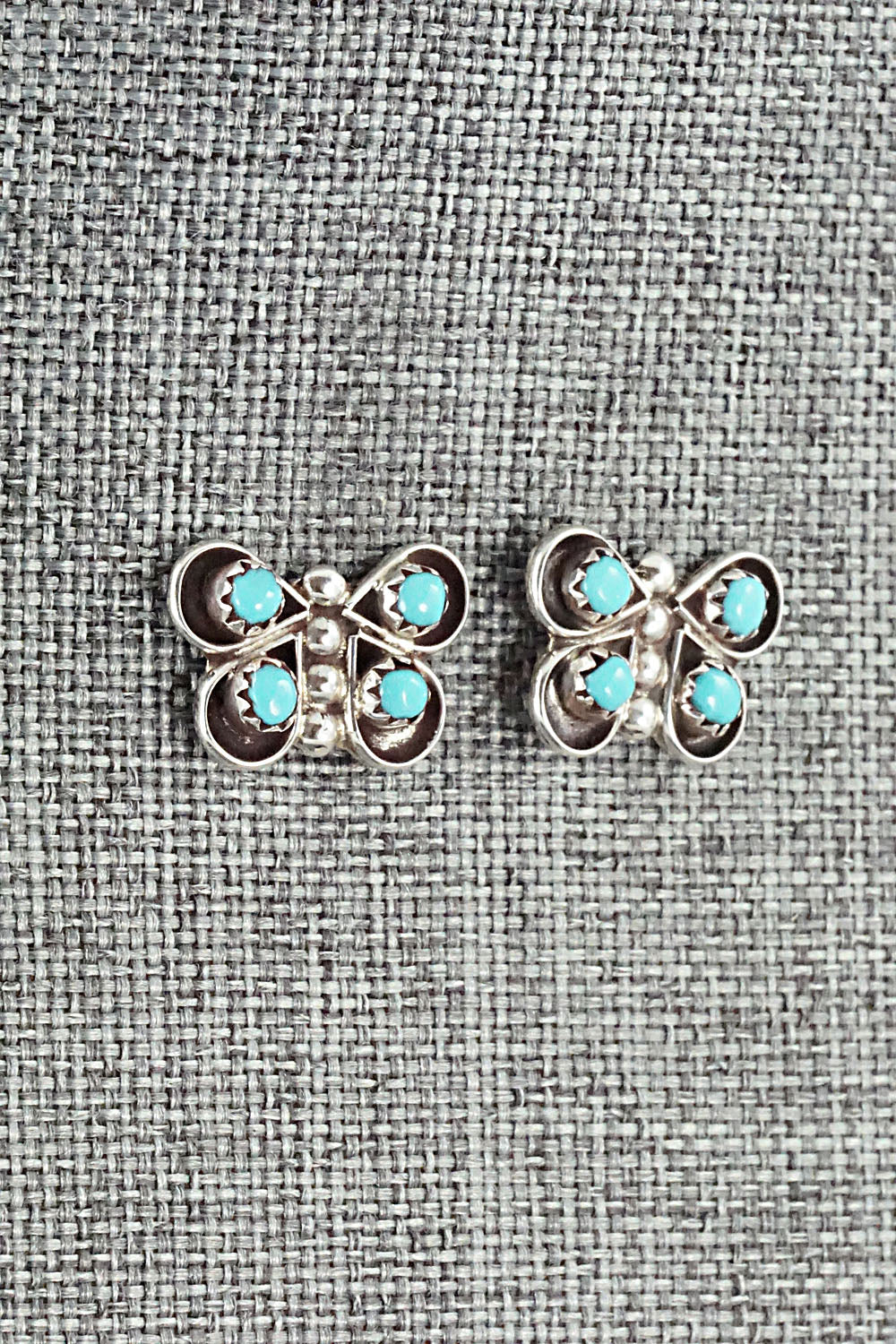 Turquoise & Sterling Silver Earrings - Gloria Lonasee
