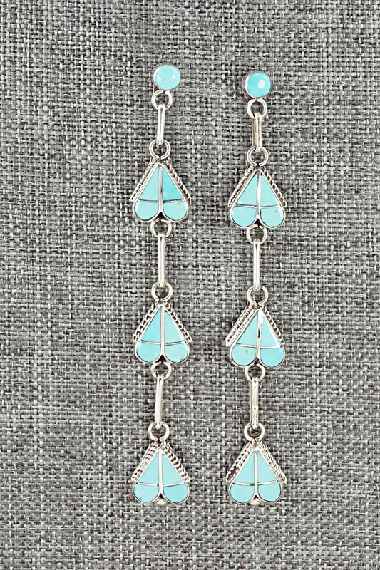 Turquoise & Sterling Silver Earrings - Velda Nastacio