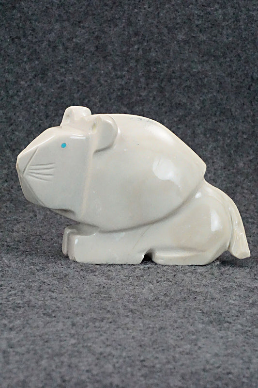 Lion Zuni Fetish Carving - Gilbert Lonjose