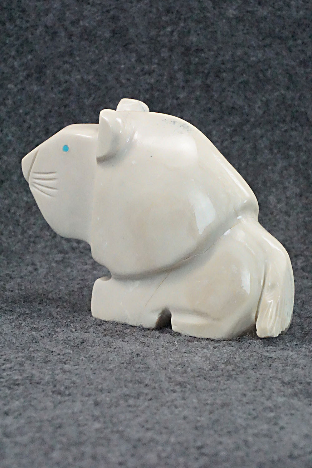 Lion Zuni Fetish Carving - Gilbert Lonjose