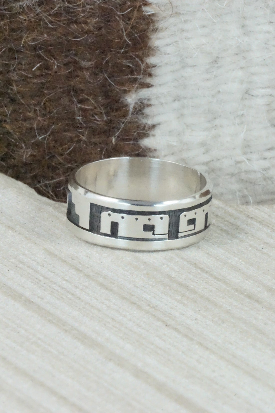 Sterling Silver Ring - Timothy Mowa - Size 13.5