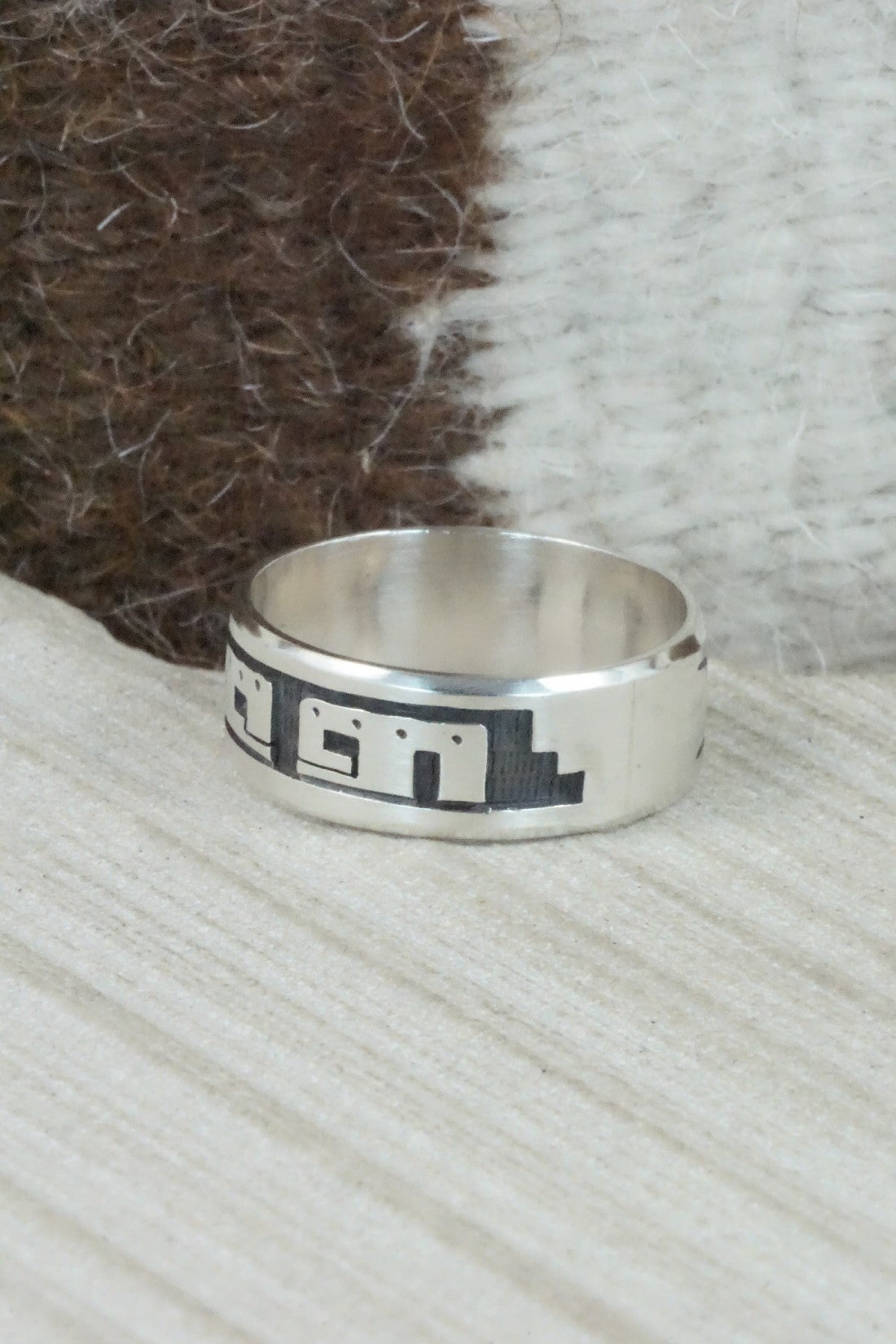 Sterling Silver Ring - Timothy Mowa - Size 13.5