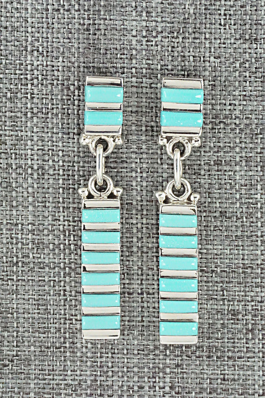 Turquoise & Sterling Silver Earrings - Fredrick & Denise Siutza