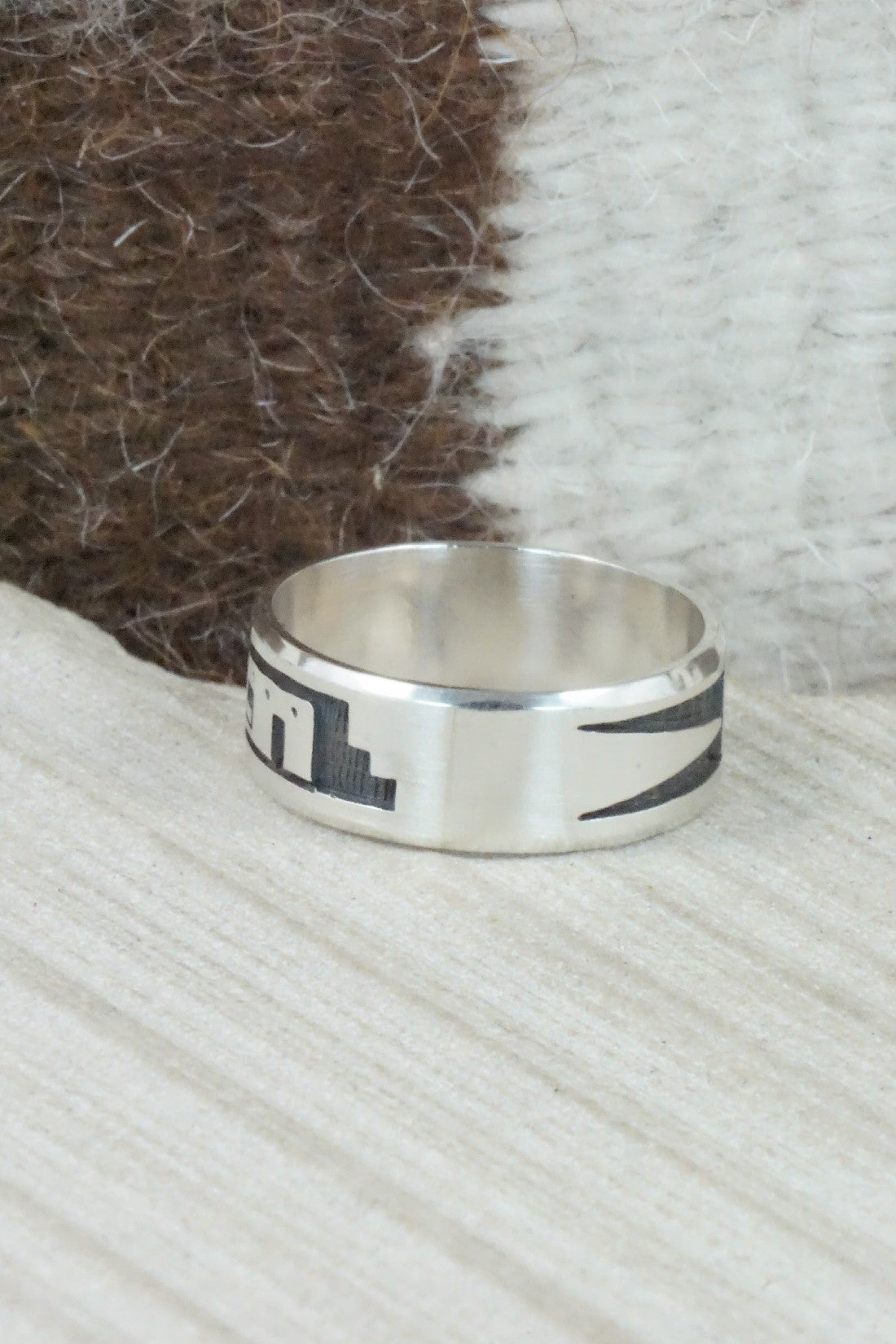 Sterling Silver Ring - Timothy Mowa - Size 13.5
