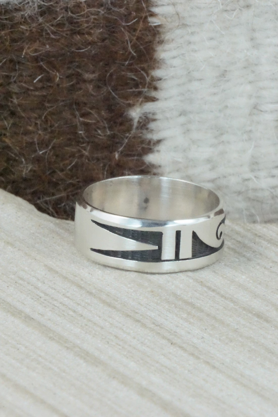 Sterling Silver Ring - Timothy Mowa - Size 13.5