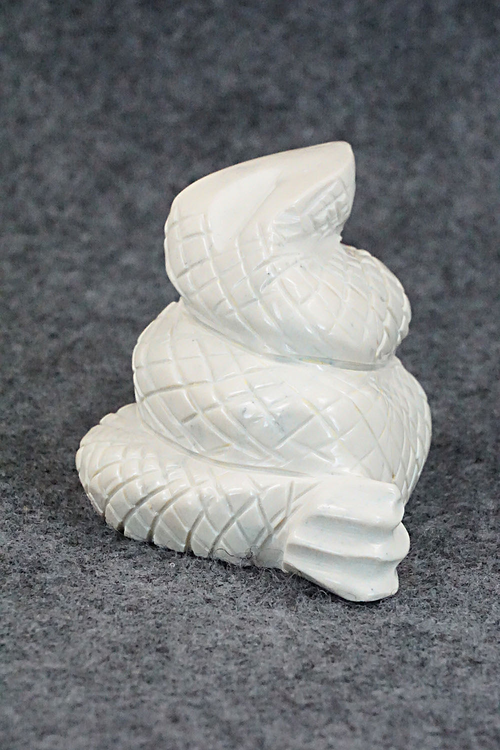 Rattlesnake Zuni Fetish Carving - Gilbert Lonjose