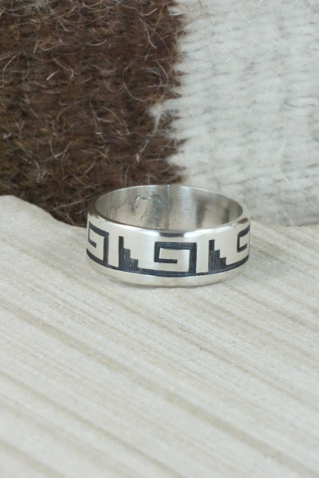 Sterling Silver Ring - Timothy Mowa - Size 13.5