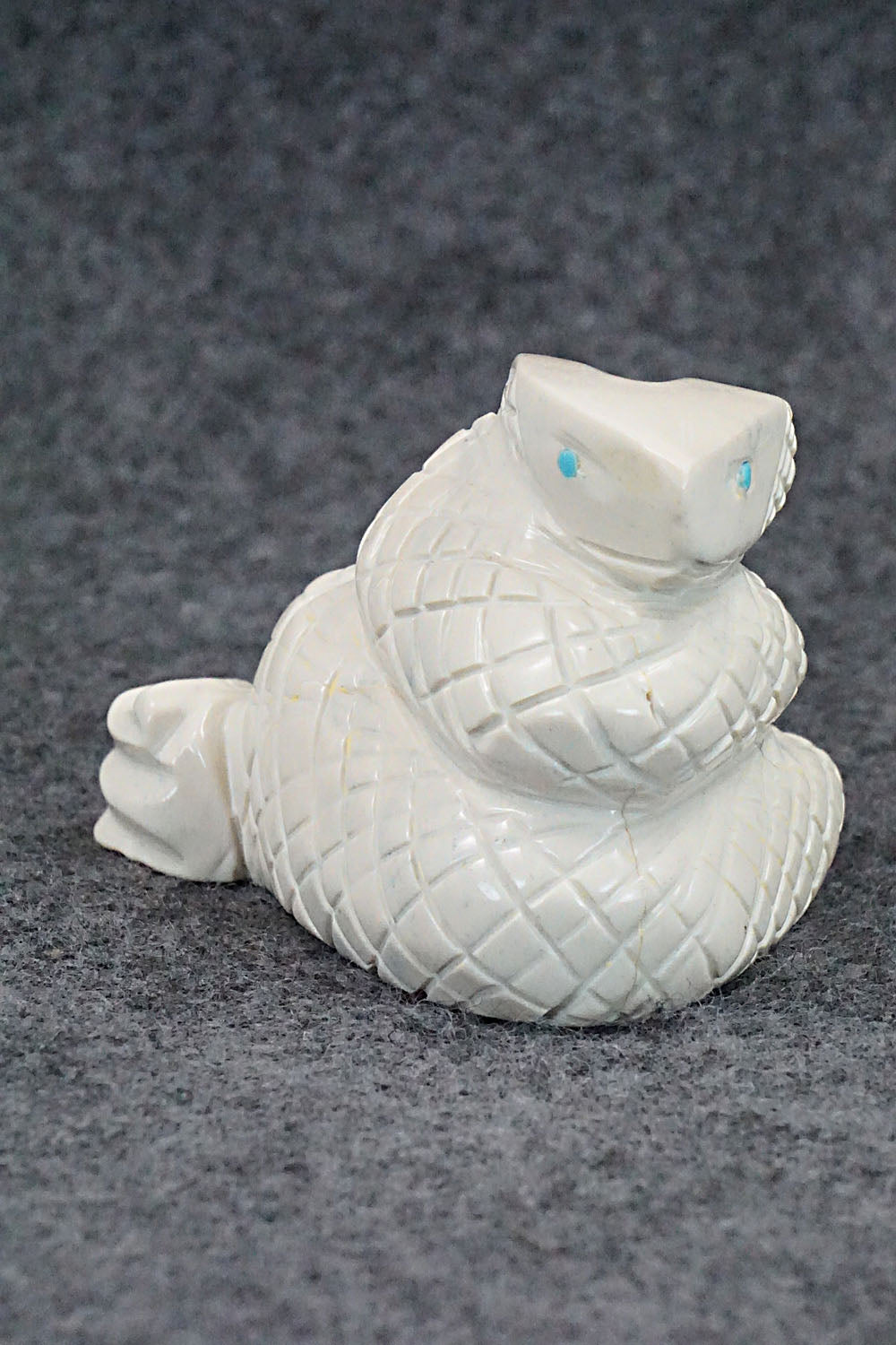 Rattlesnake Zuni Fetish Carving - Gilbert Lonjose