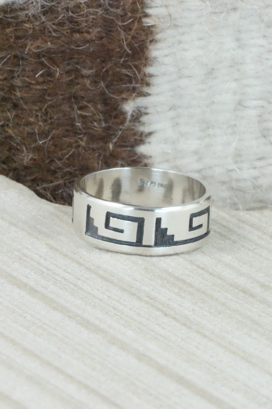 Sterling Silver Ring - Timothy Mowa - Size 13.5
