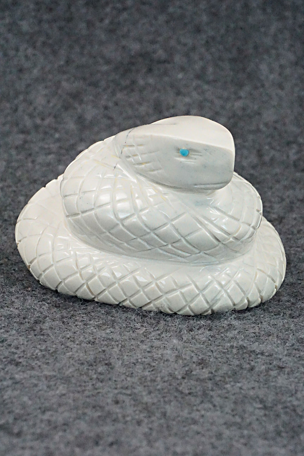 Rattlesnake Zuni Fetish Carving - Gilbert Lonjose