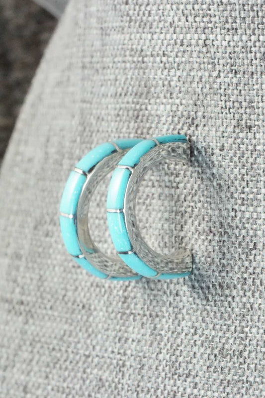 Turquoise & Sterling Silver Earrings - Verna Kantesta