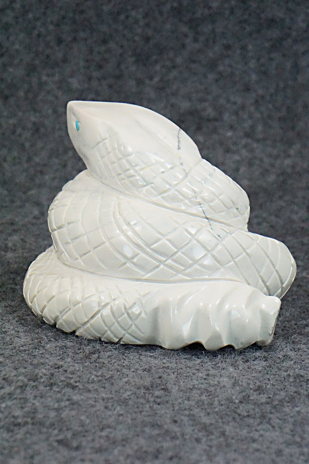 Rattlesnake Zuni Fetish Carving - Gilbert Lonjose