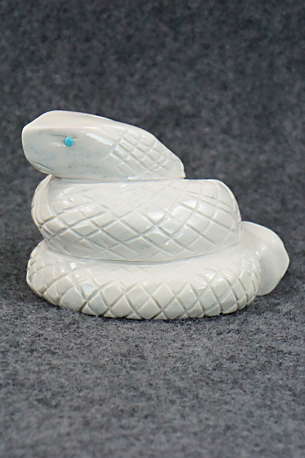 Rattlesnake Zuni Fetish Carving - Gilbert Lonjose