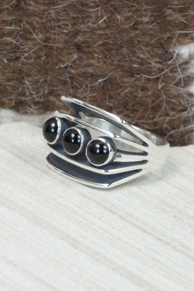 Onyx & Sterling Silver Ring - James Bahe - Size 6
