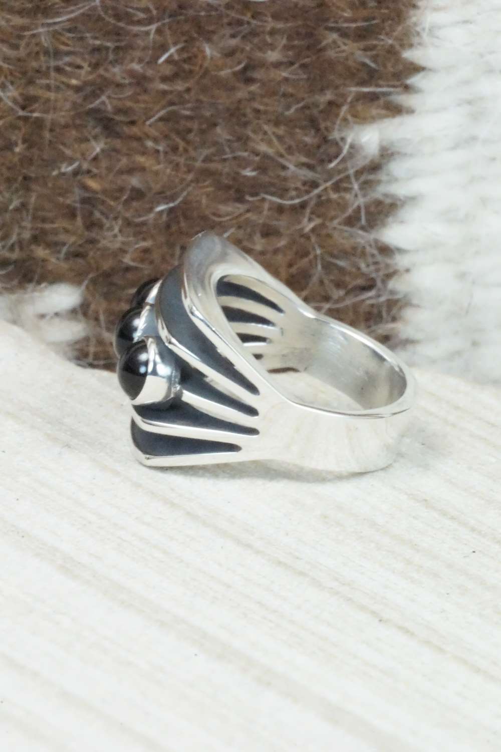 Onyx & Sterling Silver Ring - James Bahe - Size 6