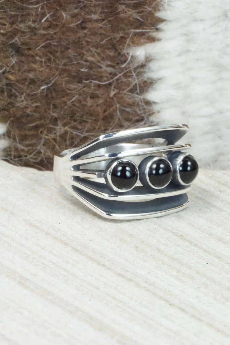 Onyx & Sterling Silver Ring - James Bahe - Size 6