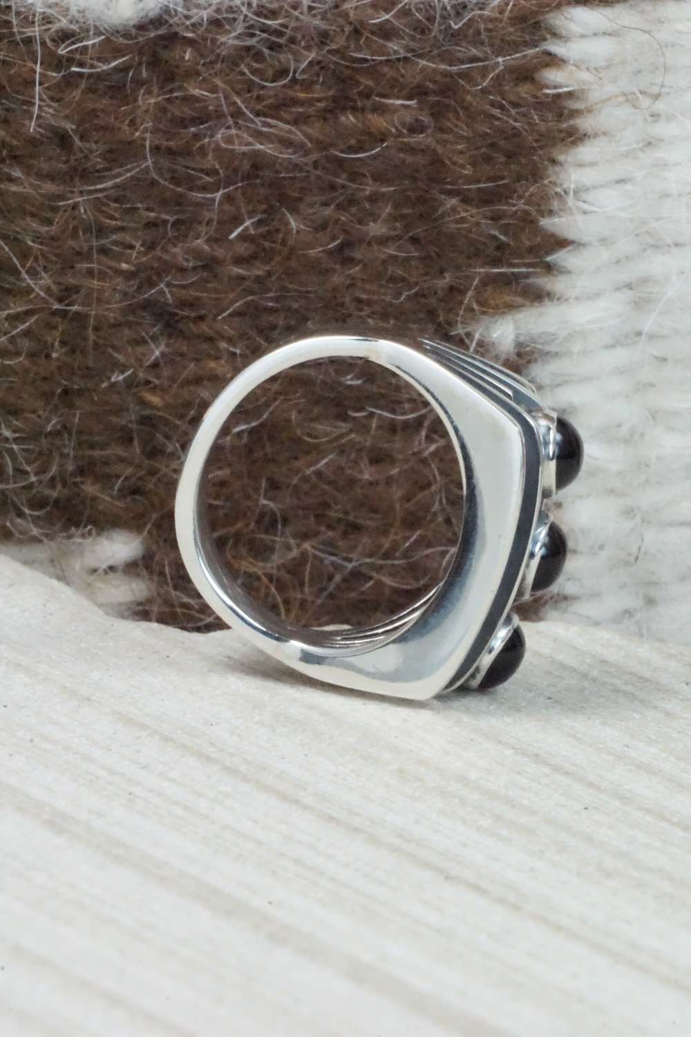 Onyx & Sterling Silver Ring - James Bahe - Size 6