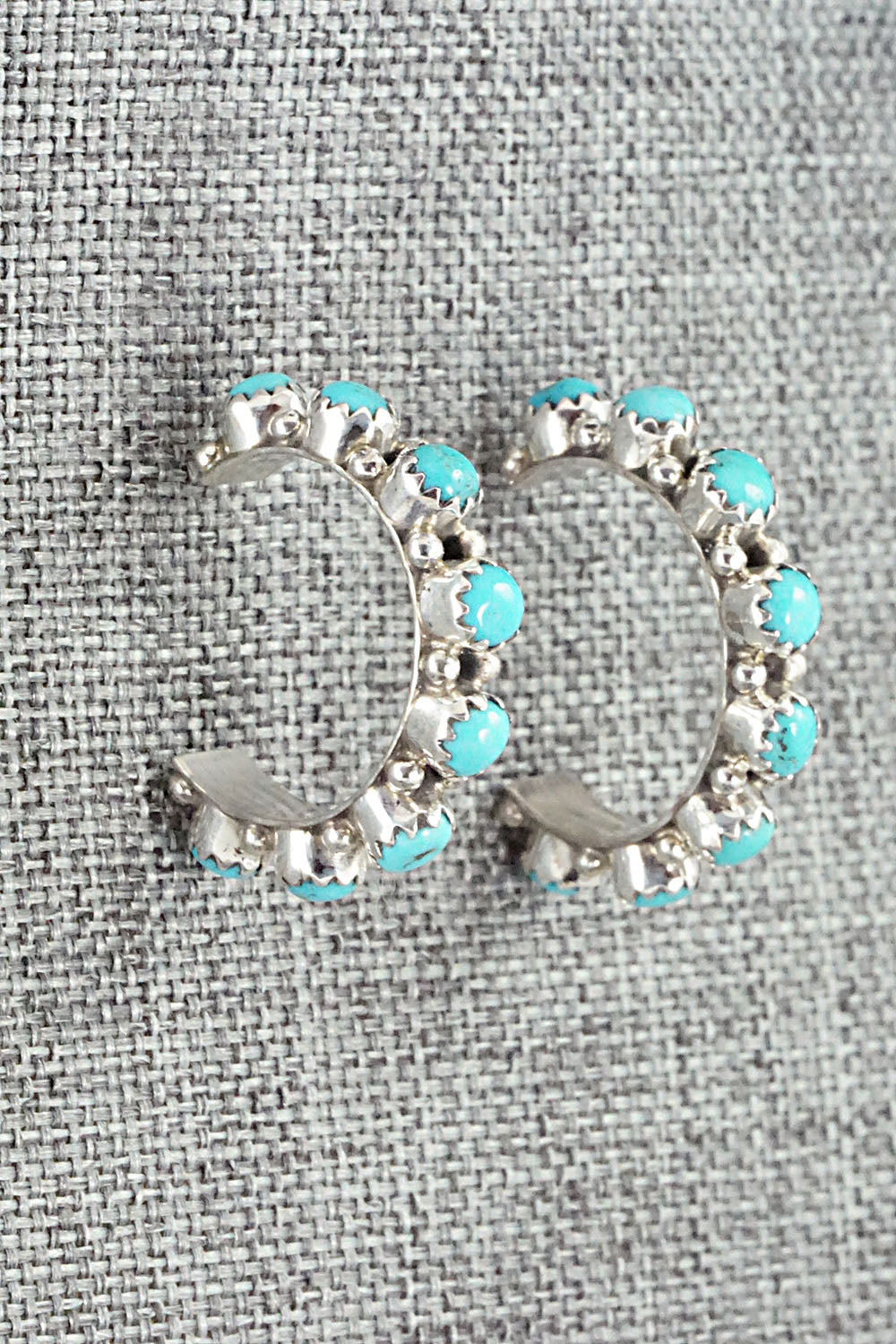 Turquoise & Sterling Silver Earrings - Gaynell Parker