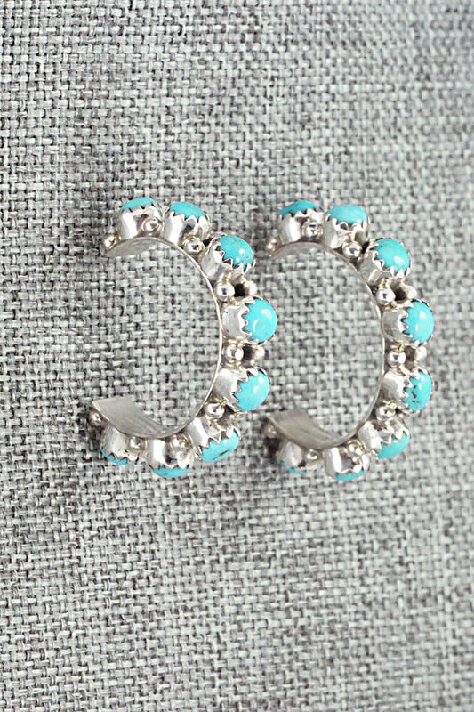 Turquoise & Sterling Silver Earrings - Gaynell Parker