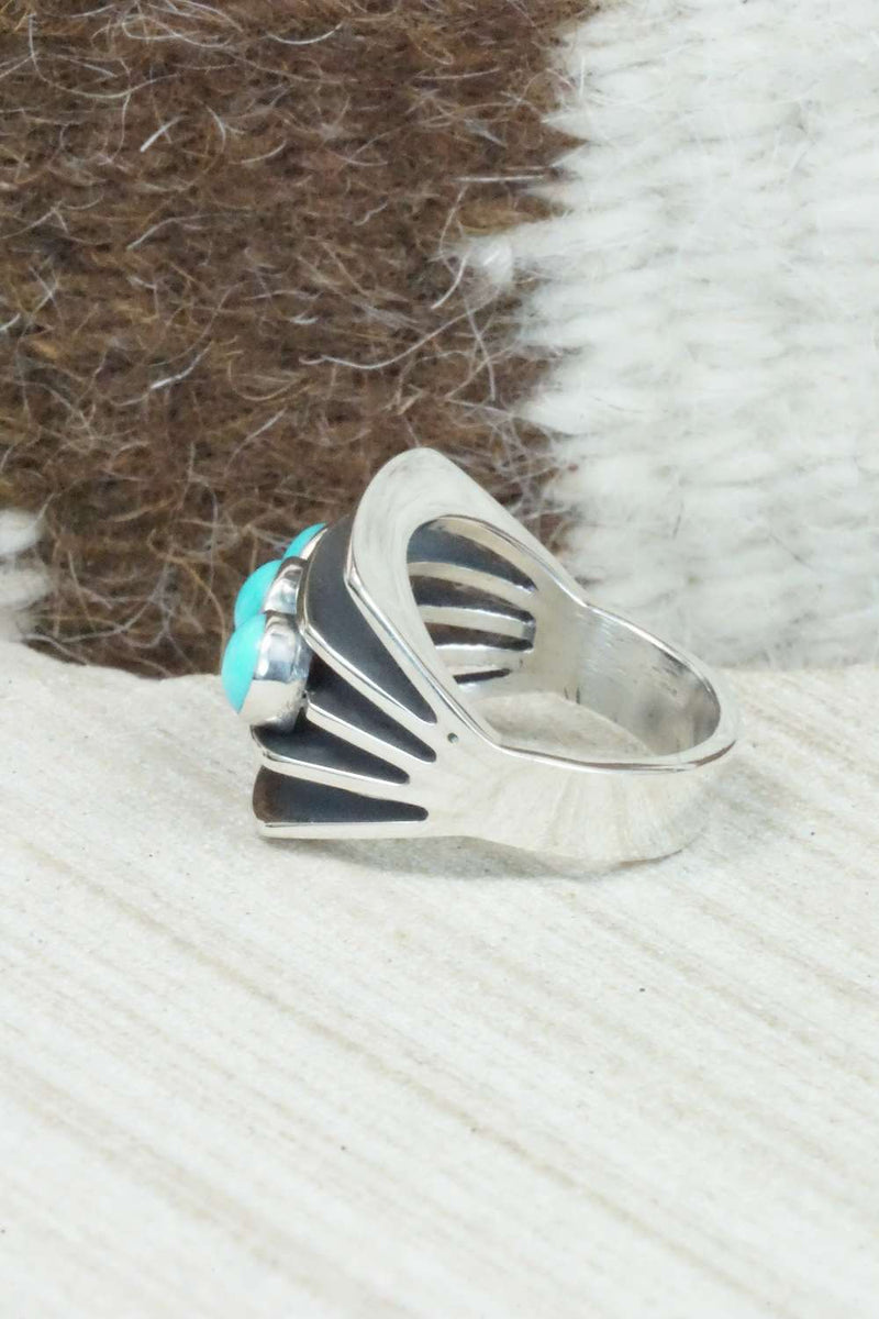 Turquoise & Sterling Silver Ring - James Bahe - Size 6