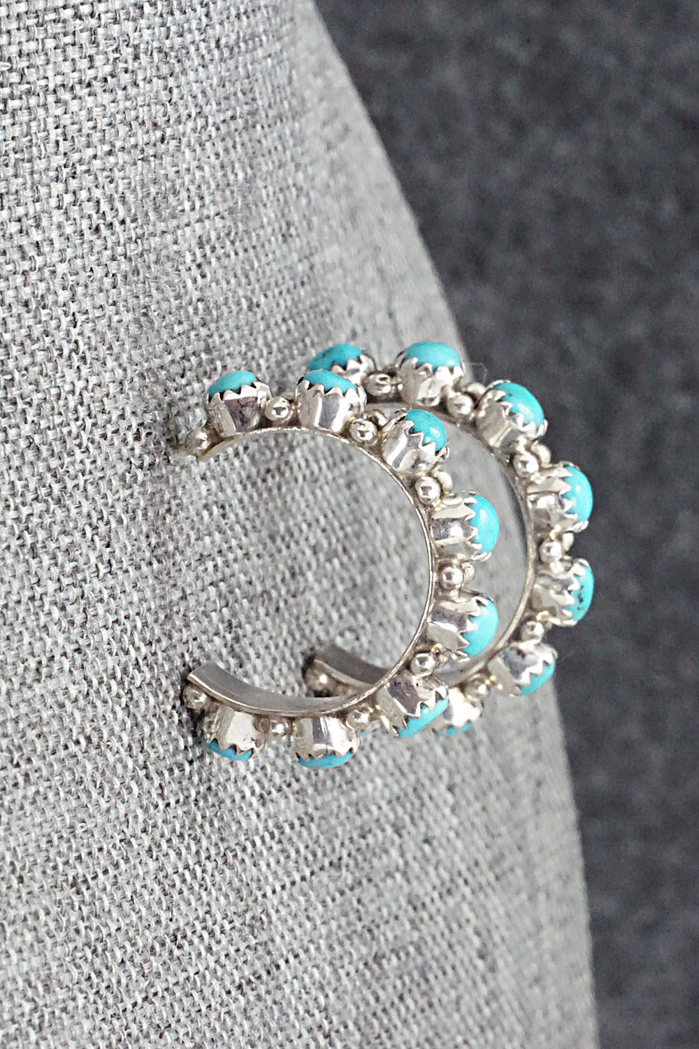 Turquoise & Sterling Silver Earrings - Gaynell Parker